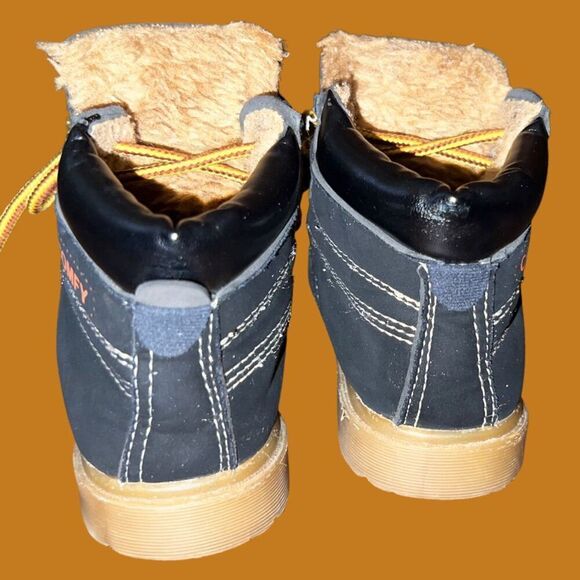 Baby Unisex Work Boots Lace-Up Ankle Boots Winter Snow Boots Martin Boots Size 7 - Picture 3 of 6